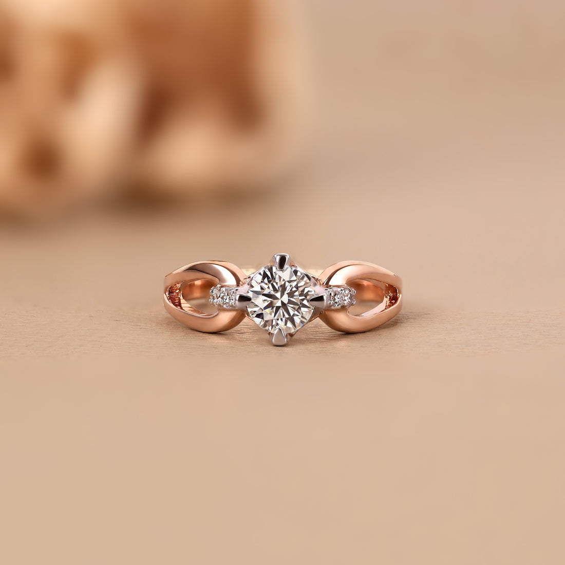 The Aria Pavé Bridge Engagement Ring
