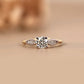 The Laurel Two-Tone Botanical Engagement Ring