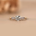 The Laurel Two-Tone Botanical Engagement Ring
