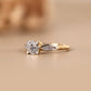 The Laurel Two-Tone Botanical Engagement Ring