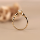The Laurel Two-Tone Botanical Engagement Ring