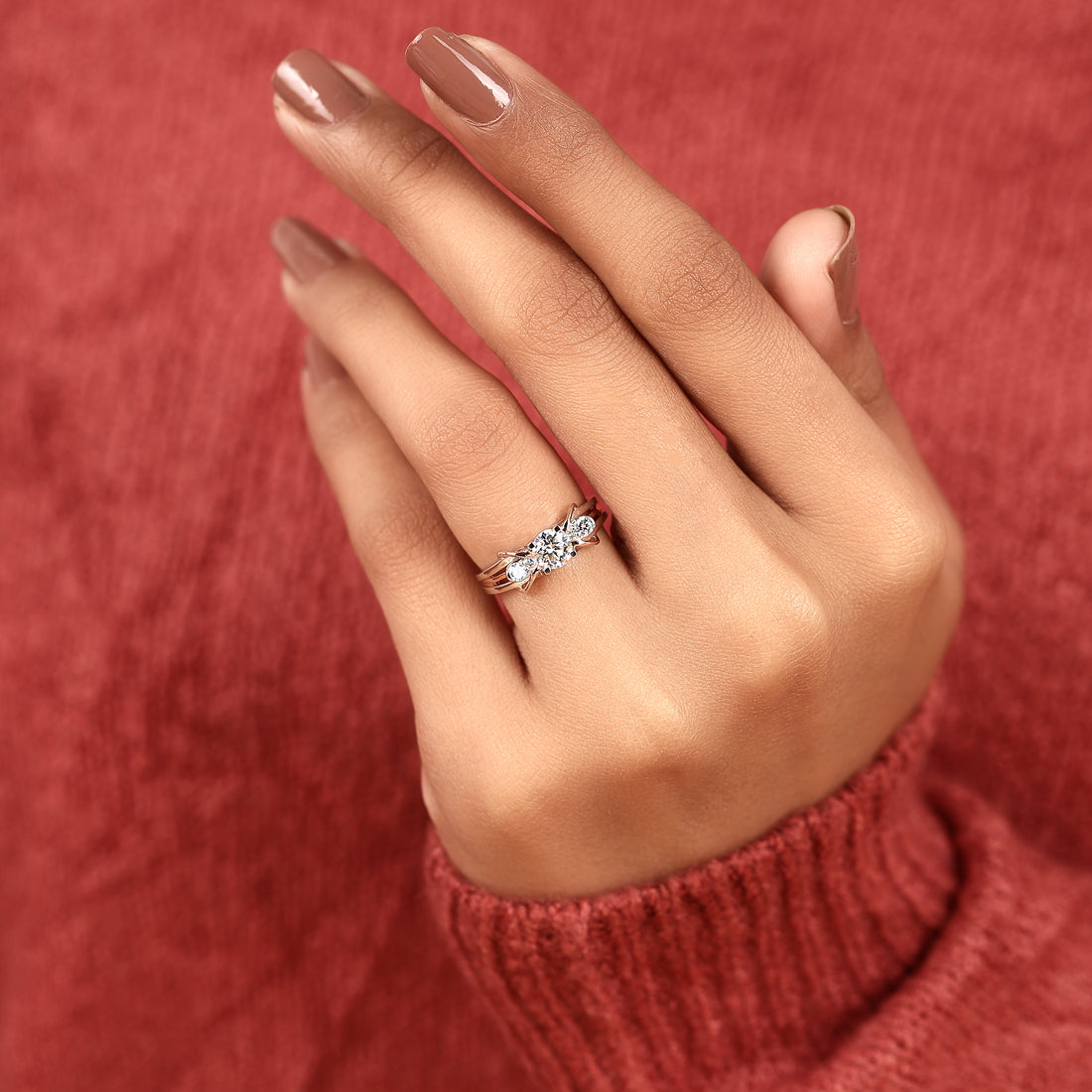 The Nova Architectural Five-Stone Engagement Ring
