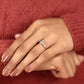 The Laurel Two-Tone Botanical Engagement Ring