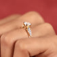The Laurel Two-Tone Botanical Engagement Ring
