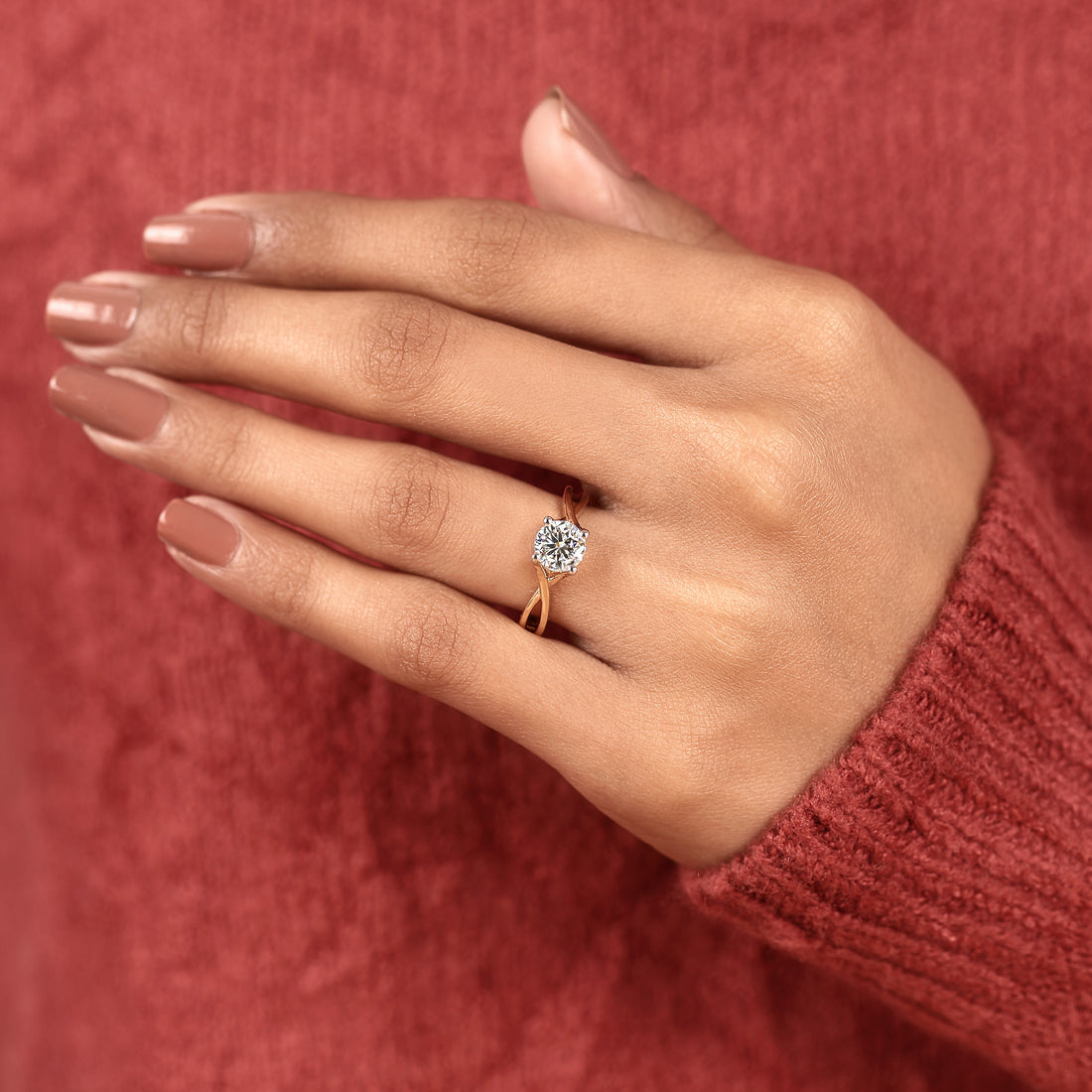 The Aurelia Interwoven Diamond Solitaire