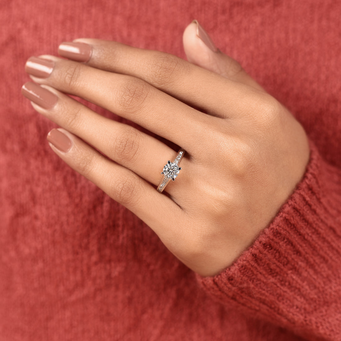 The Signature Contrast Diamond Engagement Ring