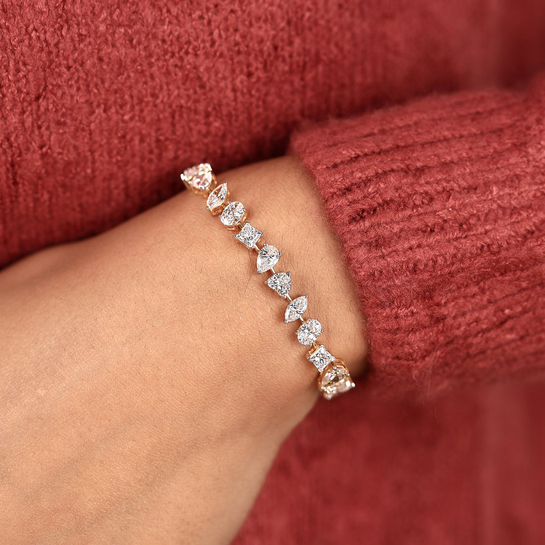 The Kaleidoscope Fancy Diamond Statement Bracelet