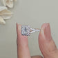 The Grandeur Princess Cut Halo Engagement Ring